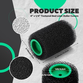 Teenyyou 12 Pcs 3.9" Textured Bed Liner Roller Covers Quick Dry Roll on Bed Liner Kit for Truck Coatings Create Textured Effects Use Paint and Non Skid Protective Coatings to Cr