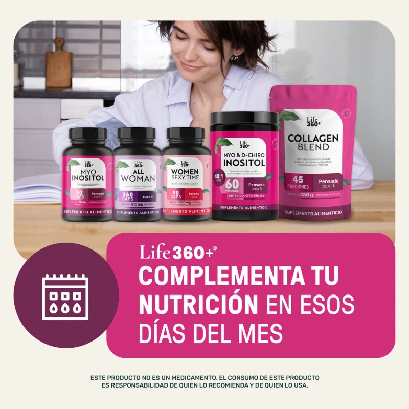 Inositol Life360 Myo Inositol 30 Cpsulas 620mg Por Porcin Sin