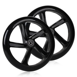 DBREAKS Stunt Scooter Wheels, Pack of 2 Scooter Replacement Wheels, 200 mm Scooter Wheels with ABEC, 9 Ball Bearings, Hardness 88A, Suitable for All Kinds of Scooters (Black)