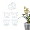 Gyfofix 5 Pack 5.5 Inch Clear Plastic Orchid Pots with