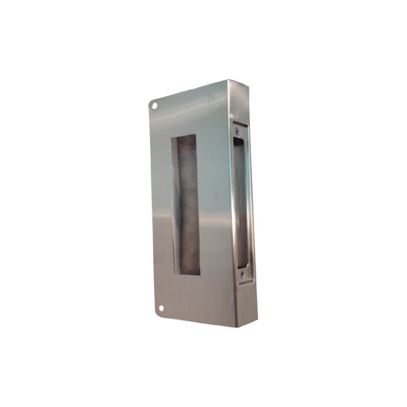 Don-Jo 514-CW 22 Gauge Stainless Steel Mortise Lock Wrap-Around Plate,
