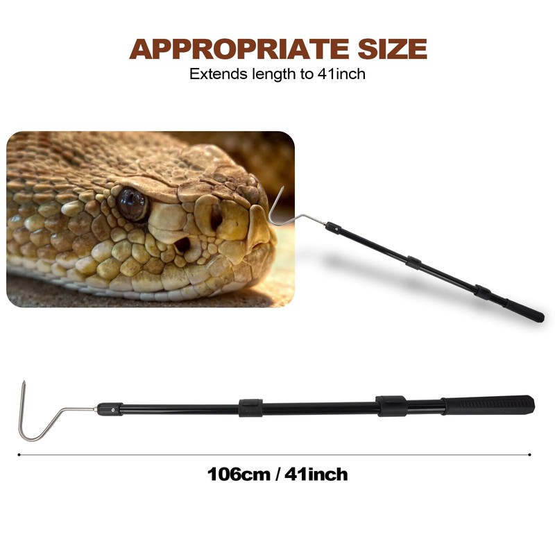 Smarkey Snake Catcher Hook Stick Tongs Catch Grabber Catching Handling