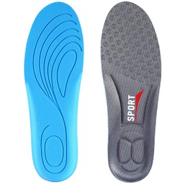 Kozzim Antibacterial Deodorizing Sponge Insole Work Insole Soft Breathable Sweat-absorbing Shock-absorbing Footbed Low-resilience Work Insole Comfortable Insole for Men and Women