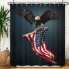 Viajar American Flag Shower Curtain, 4th of July Shower Curtain