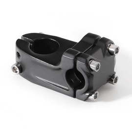 BMX Downhill Bike Stem Aluminum Alloy Fixed Gear Bicycle Handlebar Stem 28.6x22.2mm 0 Degree Black