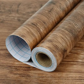 WENMER Brown Wood Contact Paper 15.7" × 118" Wood Wallpaper Peel and Stick Wallpaper Wood Grain Contact Paper Thick Self Adhesive Waterproof Wallpaper for Kitchen Cabinet Countertop Wall Covering