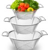 Dicunoy Set of 3 Strainers and Colanders, Stainless Steel Mesh