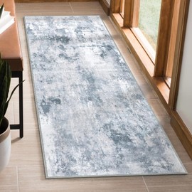 Hallways Runner Rug, 2x6 Washable Runner Rug Non Skid Runner Rugs for Kitchen with Rubber Backing, Abstract Print Floor Carpet Runner for Entryway Laundry Bedroom Living Room