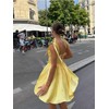 yinyyinhs Yellow Spaghetti Straps Homecoming Dresses for Teens Satin A-line