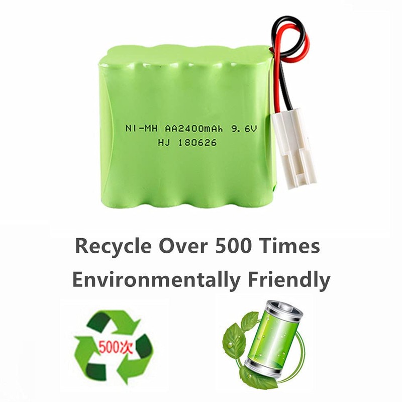 9.6V 2400mAh Ni-MH Battery Pack Rechargeable AA X Mode with