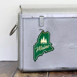 RetroPlanet Maine State Pine Trees Die Cut Vinyl Sticker