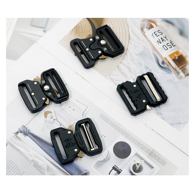 2 Pack Metal Quick Release Buckles, Adjustable for Backpack Strap