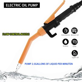 Portable Transfer Pump Gas Water Siphon Pump for Gas, Fuel, Diesel, Water Transfer 2.5 GPM, Liquid Siphon Pump with Adjustable Flow Control, Handheld Liquid Transfer Pump