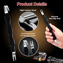 DRIYANN Automotive Electrical Terminal Connector Separator Removal Tool, Electrical Connector Removal Tool Universal Fit for Car, Truck Wiring Harness Repair