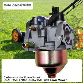 Huayi OEM Carburetor Carb Compatible with PowerSmart DB2194SR 170cc DB8621SR Push Lawn Mower Replacement part