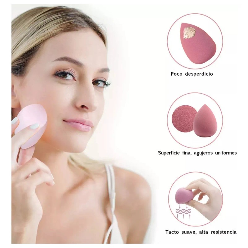Kit De Esponja Para Maquillaje Con Brochas Kabuki Para Base
