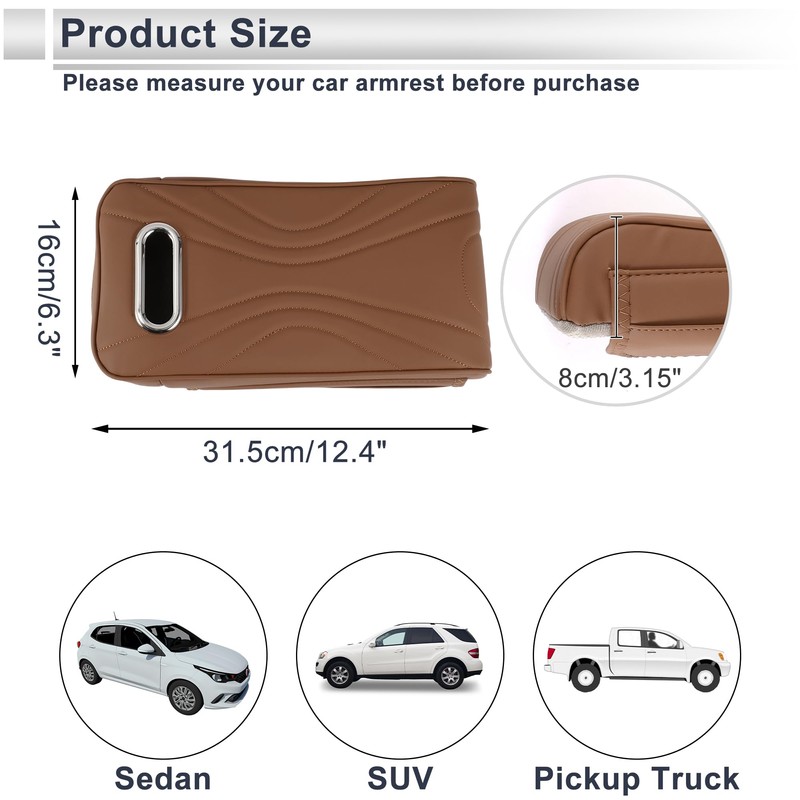 X AUTOHAUX Car Center Console Cover Car Armrest Cover Multifunctional