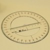 360 Degree Plastic Protractor, Circle Measuring Scale Math Ruler for