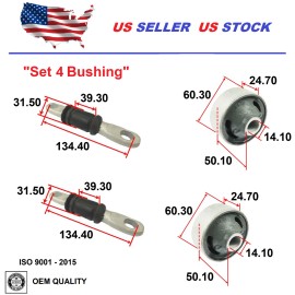 2MPLASTIC Control Arm Bushing Set For Toyota CAMRY 92-01 SIENNA SOLARA 98-03 OE Quality