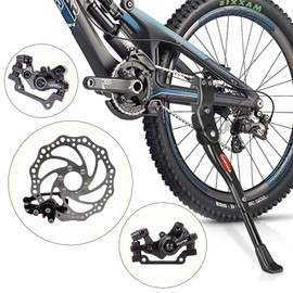 Bicycle Disc Mechanical Brake Calipers Front Rear disc brake Universal Black Aluminum Alloy Outdoor Bike Mechanical Disc Brake Front Rear Rotor Brake Caliper F160 R140 F180 R160