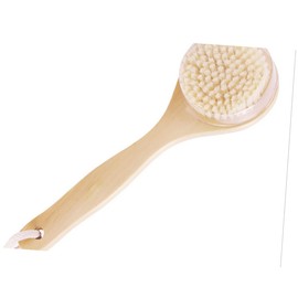 PACKOVE Bath Shower Body Brush Wooden Handle Natural Boar Bristle Exfoliator for Dead Skin Removal Deep Cleansing and Massage for Feet Legs and Knees