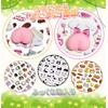 Fuwa-Moji 3D Stickers, Set of 5 [Cat and Rabbit Back