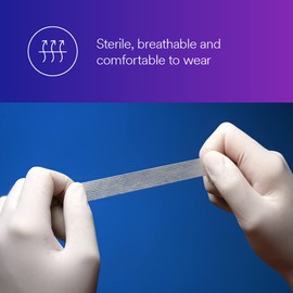 3M™ Steri-Strip™ Reinforced Adhesive Skin Closures, R1547, 1/2 in x 4 in (12 mm x 100 mm), 6 Strips/Envelope