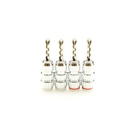 ONKODO BP-512RH Rhodium Plated Banana Plug Set of 4 (Phosphor Bronze)