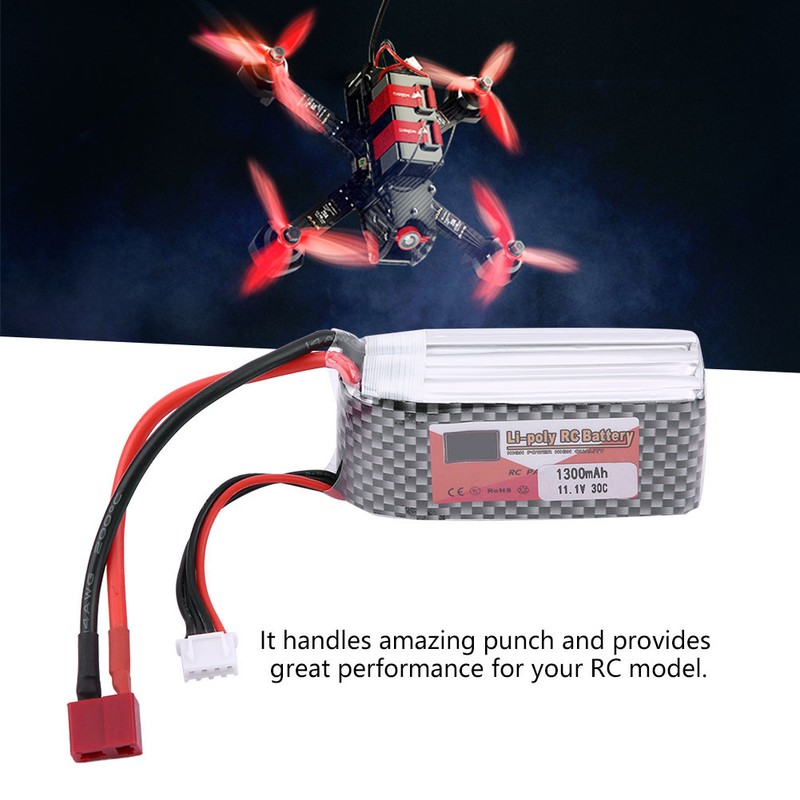 ZOP POWER 3S 11.1V 1300mAh 30C Rechargeable LiPo Battery with