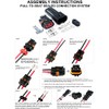 2 Pin Metri-Pack Waterproof Connector 10-12awg Terminals and Seals 46Amp