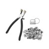 QWORK Pack of 40 Silver Lanyard Blanks with Key Ring