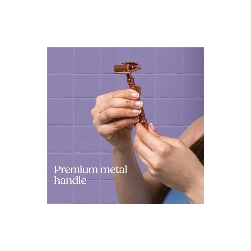 Wilkinson Sword Intuition Rose Gold Safety Razor for Women, 15