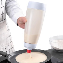 Pancake Batter Mixer Bottle Dispenser with Whisk Ball