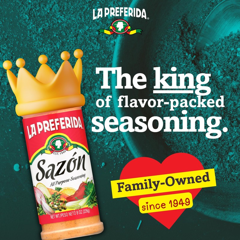 La Preferida All-Purpose Sazón (Bold Mexican Seasoning) with Paprika, Garlic