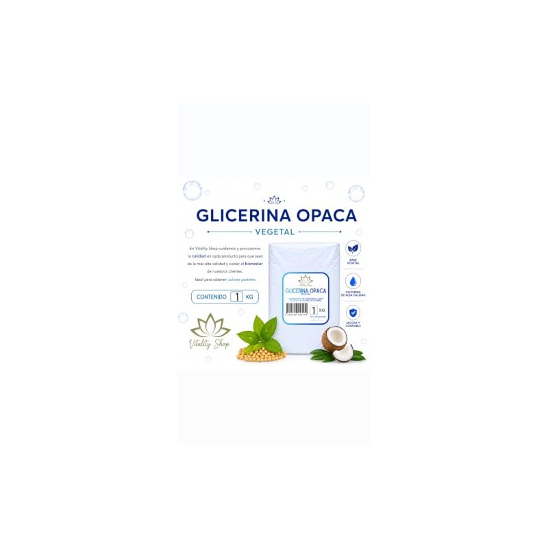 Material de glicerina vegetal para hacer jabón opaca de alta