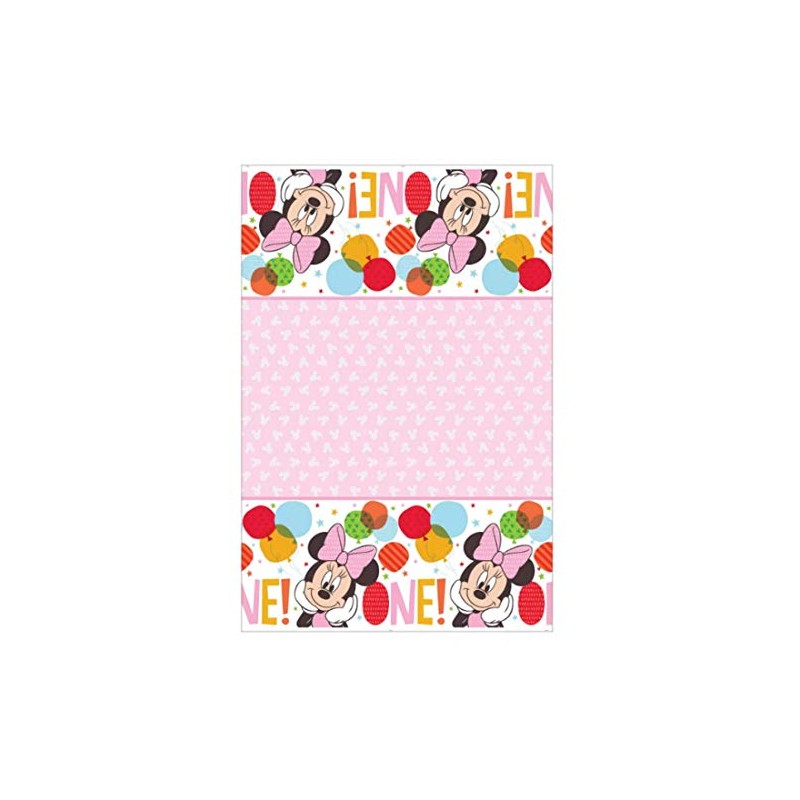 Unique Minnie Mouse 1st Birthday Rectangular Plastic Table Cover |
