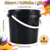 AKOLAFE 6 Pack Paint Bucket for Painting Plastic 2 Quart