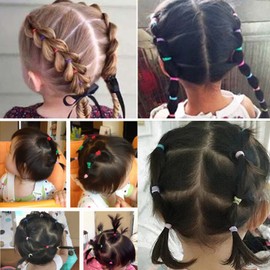 1000Pcs Hair Elastic Rubber Bands, MOIHSING No Damage Soft Baby Hair Ties Mini Small Ponytail Bands Stretch Elastics for Girls Women Braiding Hair Accessories with Box Package-STRONG & REUSEABLE (Assorted)