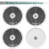 DARKGUARD 4 x Round Reflectors White Diameter 60 mm Approved,