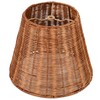 Kittmip 1 Pack Natural Rattan Spider Boho Lamp Shade Handwoven