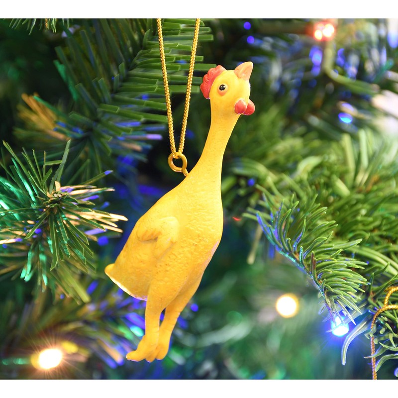 Tree Buddees Funny Rubber Chicken Christmas Ornaments