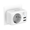 JSVER USB Steckdose 4000W mit 2 USB Anschluss,Steckdosenadapter USB Adapter