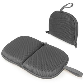 Foldable Cooling Gel Seat Cushion with Mesh Cover, Foldable Chair Cushion for Driving and Travel, Ventilative Mesh Cushion of Cooling Gel & Memory Foam for Fatigue Relief (1 in Black)
