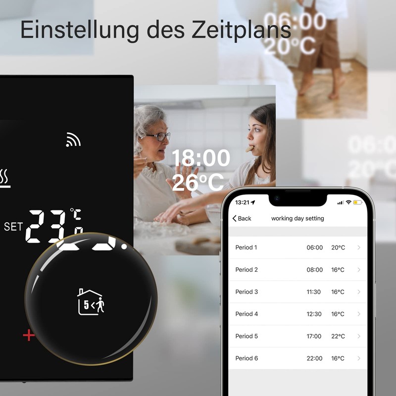 Beok Thermostat Heating Smart WLAN Thermostats for Boiler Heating Intelligent