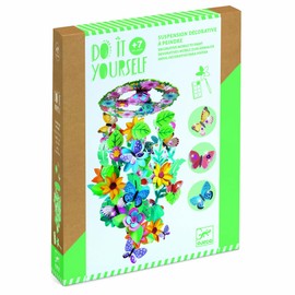DJECO DIY Springtime Mobile Craft Kit - Create Your Own Hanging Flower & Butterfly Decoration for School or Gifts - Fun & Creative for Family & Friends, Boys & Girls, DIY Art Spring Kit for Kids 7+