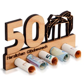 DARO Design - 50th Birthday Wooden Money Gift