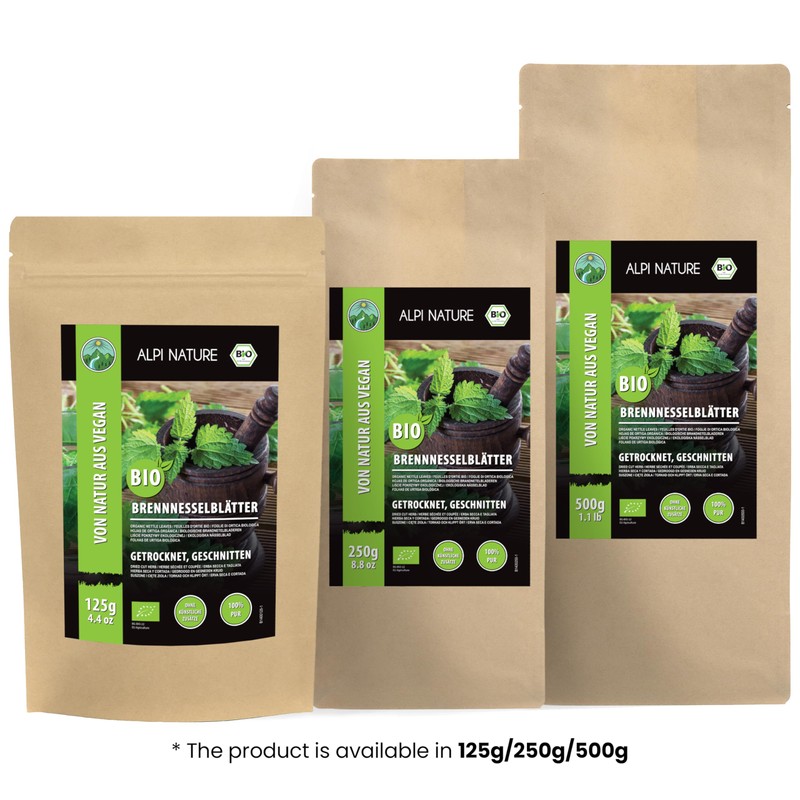 Alpi Nature Organic Nettle Tea 500g 1.1 lb, Dried and
