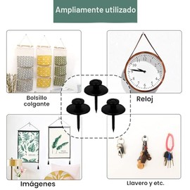 50 ganchos de pared, ganchos de pared de doble cabeza para colgar en la pared, decoración amigable para inquilinos, ganchos pequeños para marcos de fo