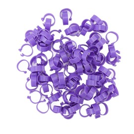 100 PCS Chicken Foot Ring Classification Marking Purple Poultry Foot Rings Plastic Chicken Leg Bands Round Identificaiton Tags Farming Tools(25mm-Purple)
