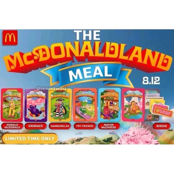 McDonald's 2025 MCDONALD’S MCDONALDLAND ADULT HAPPY MEAL COMPLETE SET OF